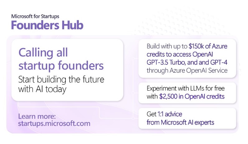 Graphic Microsoft Startups Founders Hub