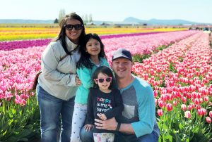 Gina Kirby with husband and daughters