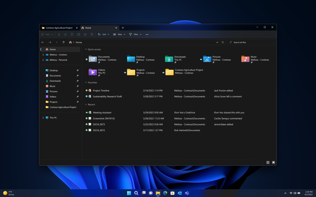 Tabs in File Explorer