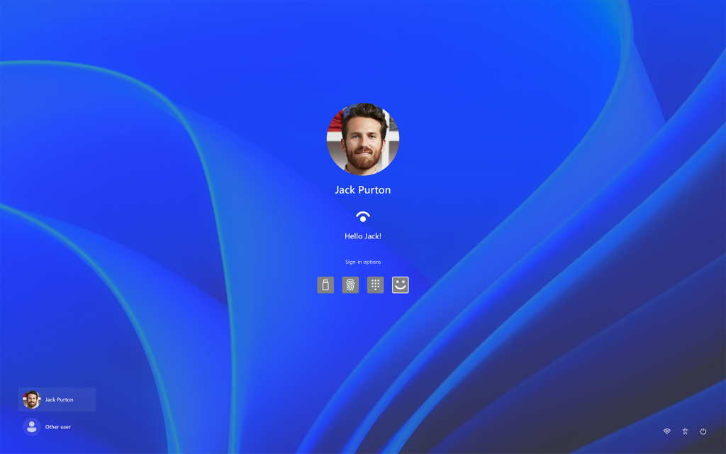 Windows Hello for Business sign-in screen